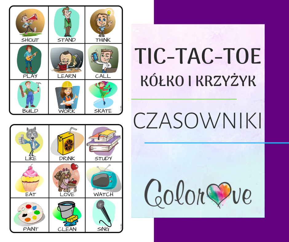 czasowniki kółko i krzyżyk
